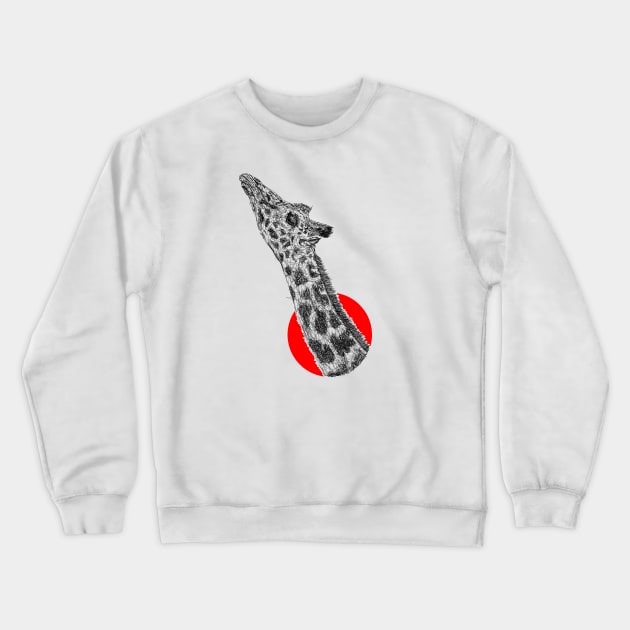 Giraffe draw with scribble art style Crewneck Sweatshirt by KondeHipe